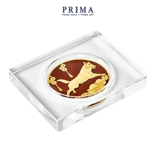 Quà Tặng Vàng 24K PRIMA ART - Tuất may mắn - Size 10x12cm - DGS-0029-04