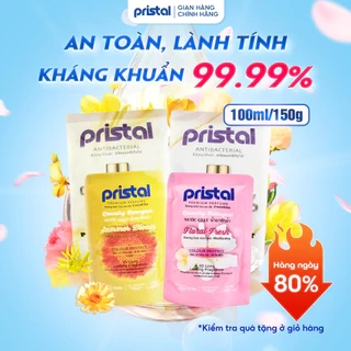 Nước giặt, bột giặt sinh học Pristal mini size dùng thử nước giặt quần áo không phải màu an toàn cho da em bé