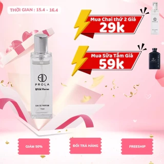 Nước hoa nam PROLA Wild Horse nam tính, mạnh mẽ, lôi cuốn thích hợp đi làm, đi hẹn hò PL14 - 15ml