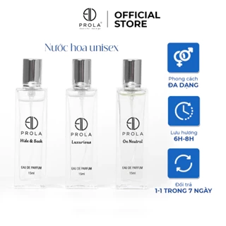 Nước hoa Unisex PROLA lưu hương lâu, 3 tầng mùi hương, đa phong cách thích hợp đi làm, hẹn hò 15ml