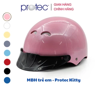 Mũ bảo hiểm nửa đầu cho bé Protec Kitty đơn màu, an toàn, gọn nhẹ, nhiều màu sắc và thoáng khí