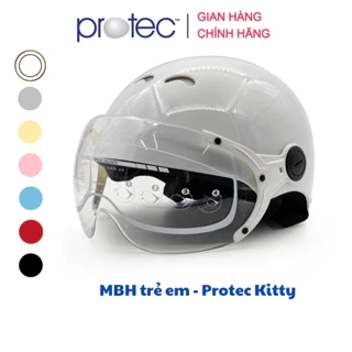 Nón bảo hiểm nửa đầu trẻ em có kính Protec Kitty nhiều màu sắc, gọn nhẹ dành cho bé từ 4-10 tuổi