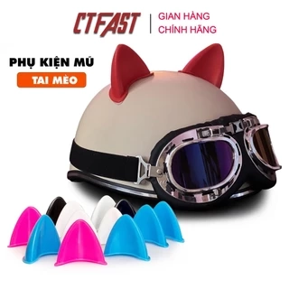 Tai meo gắn mũ bảo hiểm CTFAST, cao cấp, dễ thương chắc chắn