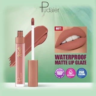 Pudaier Matte son Matte High Pigmentation Nhẹ Chống Thấm Nước Lâu Dài 12 Màu Son Môi Chất Lỏng Trang Điểm Môi