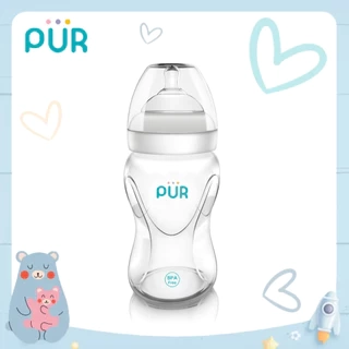 Bình sữa cổ rộng Pur Advanced Plus 150ml, có sẵn 1 núm size S (0-3th) trong bình