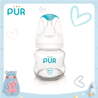 Bình sữa cổ thường Pur Advanced 250ml (NÚM MẶC ĐỊNH SIZE M, KHÔNG ĐỔI NÚM ĐƯỢC)