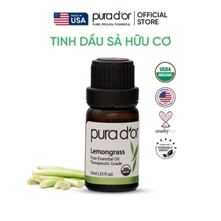 Tinh dầu Sả Chanh hữu cơ nguyên chất PURA D’OR Therapeutic Grade Lemongrass Essential Oil 10ml