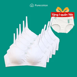 Áo lá bé gái Purecotton chất liệu cotton cao cấp kiểu dáng cài khuy có đệm PC119