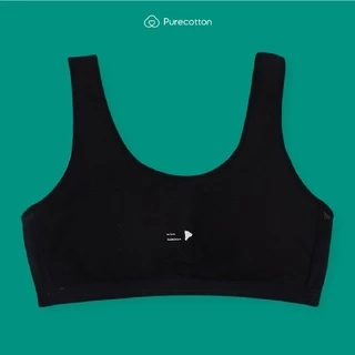 Áo lót học sinh Purecotton MÀU XÁM cho bé gái mới lớn chất liệu cotton kiểu dáng chui đầu - đệm mỏng