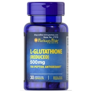 Tăng cường miễn dịch, trắng da, giảm nám, thải độc Puritan's Pride L- Glutathione 500mg 30viên