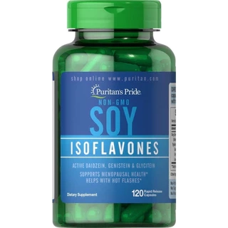 Tinh chất mầm đậu nành làm đẹp và bổ sung estrogen nội tiết nữ Puritan's Pride Soy Isoflavones 120 viên