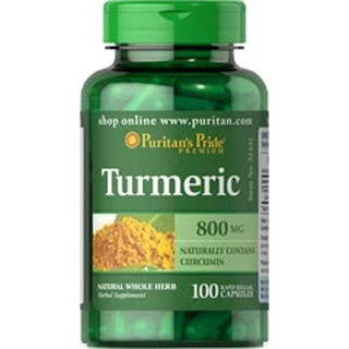 Tinh chất nghệ chống lão hóa làm đẹp da, ngừa đau dạ dày, viêm khớp Puritan's Pride- Turmeric 800mg 100 viên