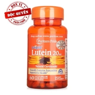 Viên uống bổ mắt, tăng cường thị lực Puritan's Pride Lutigold Lutein 20mg