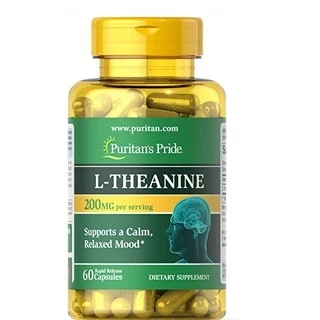Viên uống bổ não - giảm stress Puritan's Pride L-Theanine 200mg 60 viên