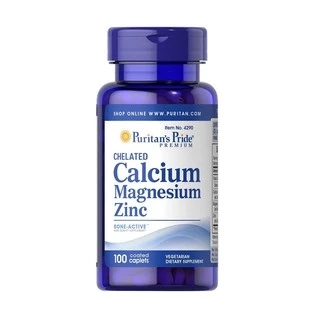 Viên uống Canci tổng hợp giúp tăng chiều cao - Puritan's Pride Chelated calcium magnesium zinc 100v