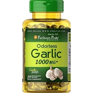 Viên uống dầu tỏi không mùi Puritan's Pride Odorless Garlic 1000mg 100v