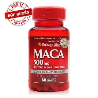 Viên uống tăng cường sinh lực Puritan's Pride: Maca Exotic Herb 60 viên