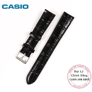 Dây da đồng hồ casio MTP-1192E 18mm đen vân cá sấu