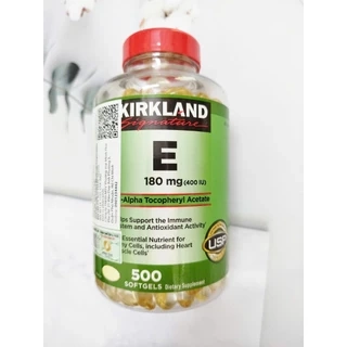 Bổ sung vitamin E 400IU Kirkland Signature 500 viên, sáng mắt đẹp da, ngừa lão hóa quatangme.com.vn