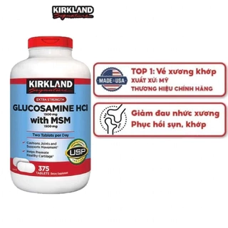Glucosamine HCL và MSM Kirkland Signature hỗ trợ xương khớp 375v và glucosamine 1500mg blackmores