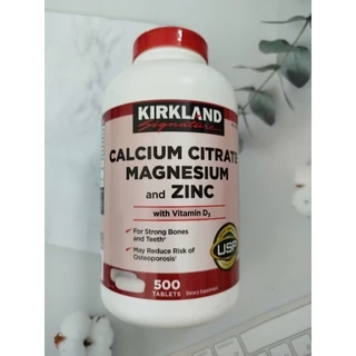Viên uống chắc xương Kirkland Signature Calcium Citrate Magnesium And Zinc 500mg hộp 500 v Extaste