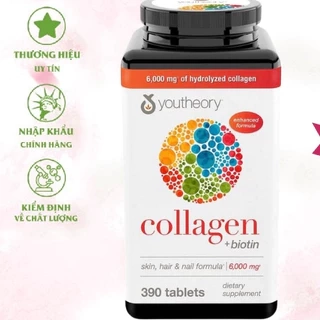 Viên uống collagen mỹ youtheory collagen Type 1,2,3 390 viên Healthy Care chống lão hóa đẹp da