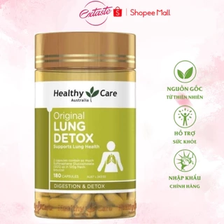 Viên uống giải độc phổi Healthy care lung detox hộp 180 viên extaste official mall