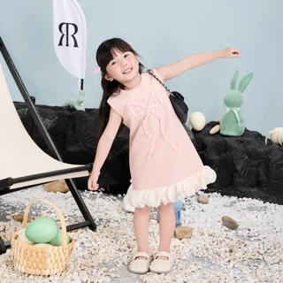 RẬP BABY - váy Baby Đính Nơ Tweed - BABI 14