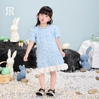 RẬP BABY - Váy Baby Tweed Xanh - BABI 04