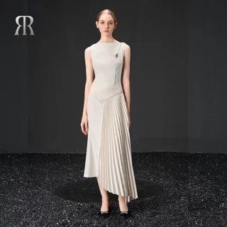 RẬP - Đầm Cổ Thuyền Không Tay Tùng Xếp Ly - HERITAGE 07