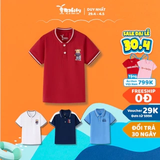 Áo polo bé trai có cổ Rabity ngắn tay 901.006