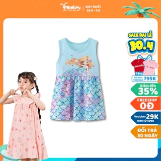 Đầm bé gái Rabity ngắn tay cotton hình pony 93043