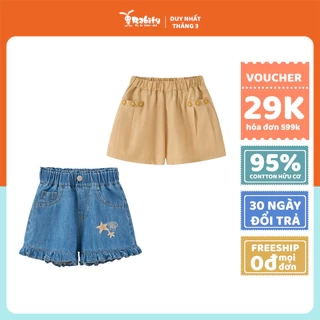 Quần short kiểu bé gái Rabity cotton mặc cắm trại hè 93268
