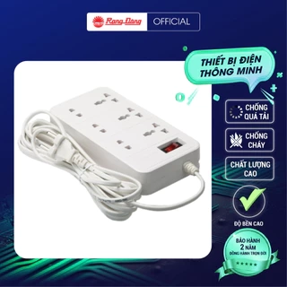 Ổ cắm điện kéo dài Rạng Đông 3m/5m Model 10A-3M, 10A-5M