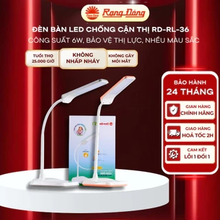 Đèn học chống cận đèn bàn LED cảm ứng đèn đọc sách Rạng Đông RD-RL-36 6W 4 nhiệt độ màu, 3 mức ánh sáng