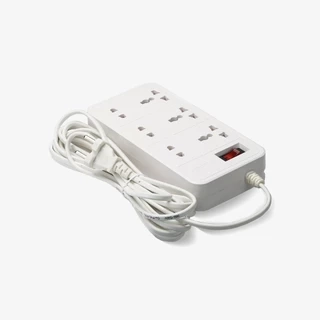 Ổ cắm đa năng thông minh kéo dài Rạng Đông chịu tải OC06 10A công suất 2500W thiết kế đảm bảo an toàn
