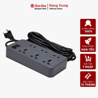 Ổ cắm đa năng kéo dài nhiều ổ dây 2M và 5M Rạng Đông - Model: OC06.V2 6C/2M/10A