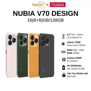 Điện thoại Nubia V70 Design 8GB/128GB I Pin 5000mAh I Camera 50mp I 6.7" 120Hz