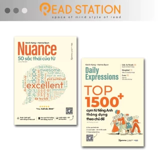Sách: Nuance - 50 SẮC THÁI của TỪ + Top 1500+ cụm TỪ tiếng Anh THÔNG DỤNG theo chủ đề (Combo/Lẻ 2 cuốn)(Tái bản mới)