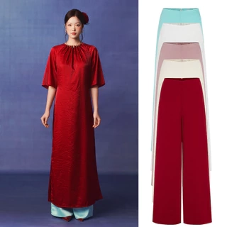 RECHIC Quần áo dài 2025 ống rộng dáng suông dài