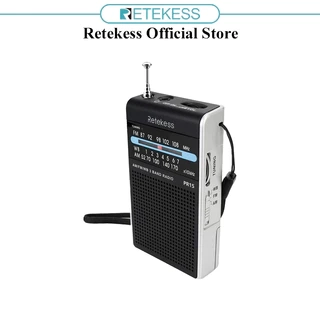 Đầu máy Radio RETEKESS PR15 FM AM NOAA kiểu dáng mini cầm tay có cảnh báo thời tiết chuyên dụng
