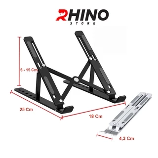 Giá đỡ Laptop, macbook, ipad tản nhiệt Rhino KL102, kệ đỡ máy tính nhôm cao cấp, gấp gọn