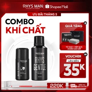 Combo Lăn khử mùi nam 50ml & Body mist nam 120ml RHYS MAN