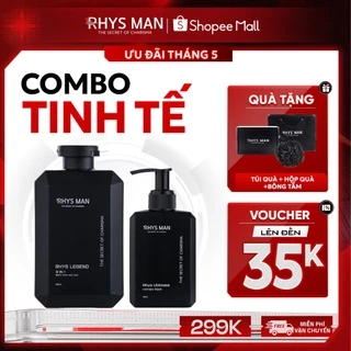 Combo Sữa tắm gội nam 3in1 350ml & Dung dịch vệ sinh nam 120ml & Nước hoa 10ml RHYS MAN