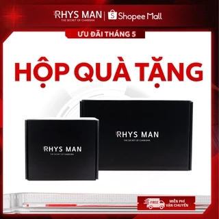 Hộp Quà Tặng RHYS MAN Đựng Quà Sinh Nhật Màu Đen Sang Trọng