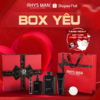 Quà tặng Valentine - Sữa tắm gội 3in1 350ml & Dung dịch vệ sinh 120ml & Sữa rửa mặt 100ml & Nước hoa nam 10ml RHYS MAN