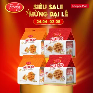 Combo 4 túi bánh tươi Karo trứng chà bông- phô mai hoàng kim Richy