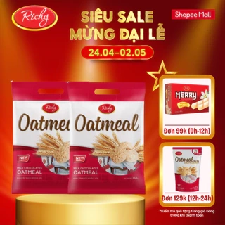 Combo 2 túi Bánh Yến Mạch Richy Oatmeal vị sữa (250gr/túi)