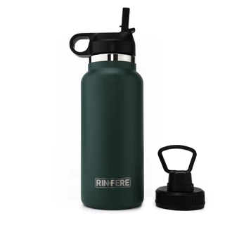 Bình Giữ Nhiệt Rinfere Với Combo 2 Nắp, Dụng Cụ Vệ Sinh Ống Hút (950ml) - Khắc Tên Theo Yêu Cầu