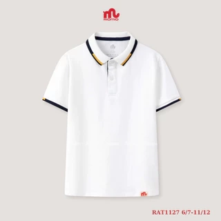 Áo polo bé trai Riomio áo có cổ cho bé chất liệu cotton, phối tay năng động RAT1127